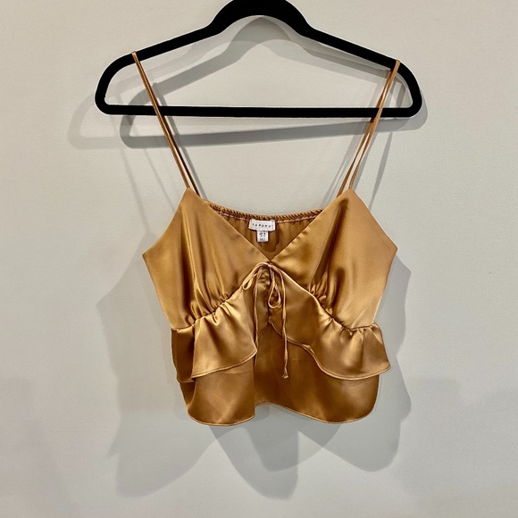 Topshop Ruffle Strappy Camisole Top NWOT - Picture 2 of 6